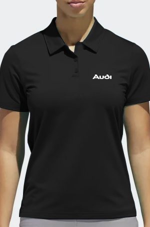 Playera tipo polo negra Audi