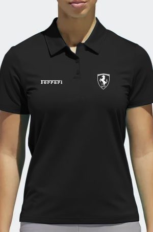 Playera tipo polo negra Ferrari F Logo