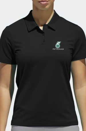 Playera tipo polo negra Mercedes Benz Petronas